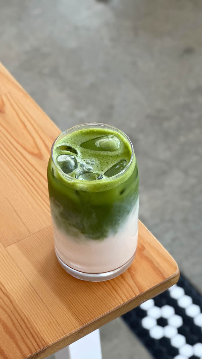 Matcha latte frío